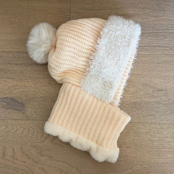 Womens Knit Beanie Hat Fleece Lined Winter Scarf Mask - Picture 6 of 8